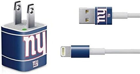 Skinit Decal Other Skin Compatible with iPhone Charger (5W USB) - Officially Licensed NFL New York Giants Black & White Design in Saudi Arabia