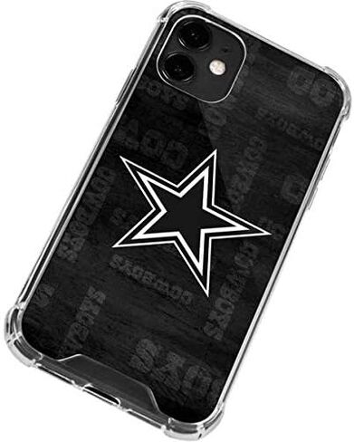 Skinit Clear Phone Case Compatible with iPhone 12 - Officially Licensed NFL Dallas Cowboys Black & White Design in Saudi Arabia