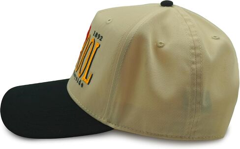قبعة ليفربول - قبعة كرة القدم البيسبول Snapback المطرزة للرجال والنساء | معدات مروحة على الطراز العتيق قابلة للتعديل | فخر ميرسيسايد لكرة القدم | هدية كرة القدم البريطانية باللون البيج in Saudi Arabia