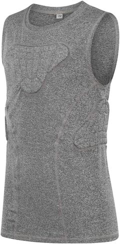 TUOY Youth Padded Compression Shirts Chest Rib Protector for Football Paintball Baseball in Saudi Arabia