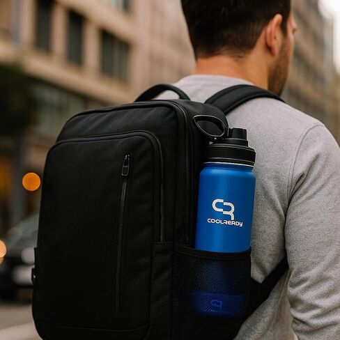 40 oz Blue Insulated Water Bottle with Straw & Spout Lids – Stainless Steel Thermo Bottle, Wide Mouth Leakproof Design, Double Wall Cold 24 H Hot 12 H, Silicone Boot for Gym Outdoor Travel in Saudi Arabia