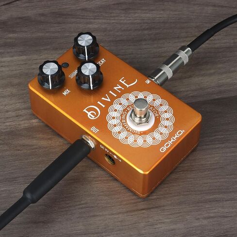 دواسة ريفير متلألئة إلهية - دواسة تأثيرات ترددية محيطة مع لمعان لعازفي الجيتار، غلاف من سبائك الألومنيوم، طاقة 9 فولت تيار مستمر in Kuwait