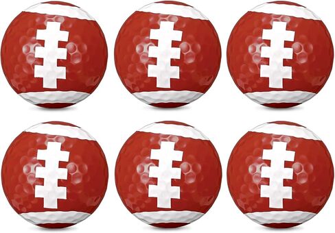 6 عبوات من كرات الجولف لكرة القدم، كرات جولف مضحكة مبتكرة للرجال والنساء ومحبي لاعبي الجولف، تصميم رائع لكرة القدم هدايا عيد ميلاد للأب، ملحقات الجولف للعب والتمرين، أحمر ساطع in Kuwait