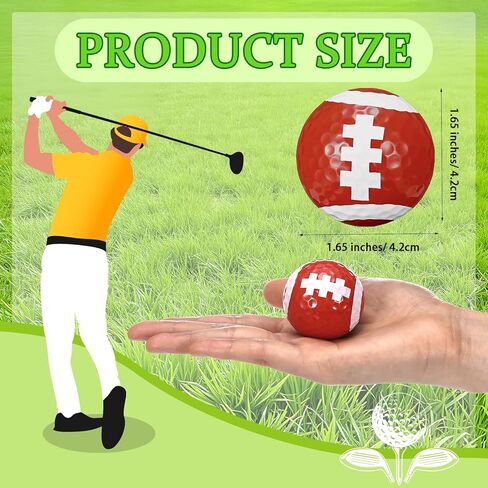 6 عبوات من كرات الجولف لكرة القدم، كرات جولف مضحكة مبتكرة للرجال والنساء ومحبي لاعبي الجولف، تصميم رائع لكرة القدم هدايا عيد ميلاد للأب، ملحقات الجولف للعب والتمرين، أحمر ساطع in Kuwait