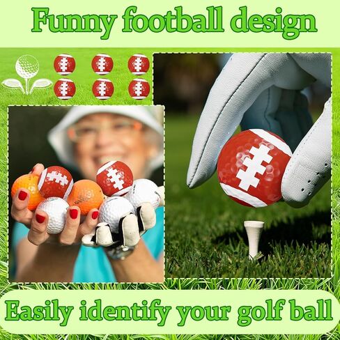 6 عبوات من كرات الجولف لكرة القدم، كرات جولف مضحكة مبتكرة للرجال والنساء ومحبي لاعبي الجولف، تصميم رائع لكرة القدم هدايا عيد ميلاد للأب، ملحقات الجولف للعب والتمرين، أحمر ساطع in Kuwait