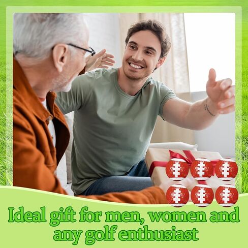 6 عبوات من كرات الجولف لكرة القدم، كرات جولف مضحكة مبتكرة للرجال والنساء ومحبي لاعبي الجولف، تصميم رائع لكرة القدم هدايا عيد ميلاد للأب، ملحقات الجولف للعب والتمرين، أحمر ساطع in Kuwait
