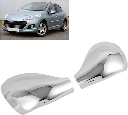 Rearview Mirror, Car Rear View Mirror, 2PCS Car Rear View Mirror Cover Protective Replacement for 207 308 2006‑2014 in Saudi Arabia