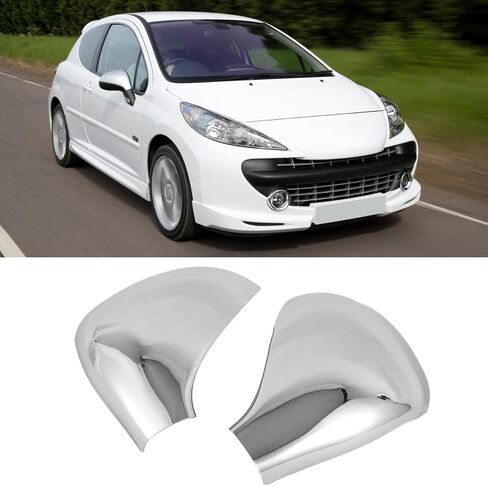 Rearview Mirror, Car Rear View Mirror, 2PCS Car Rear View Mirror Cover Protective Replacement for 207 308 2006‑2014 in Saudi Arabia