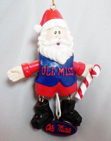 NCAA Mississippi Rebels Old Miss Football Sports Mascot Santa HAT Ornament in Saudi Arabia