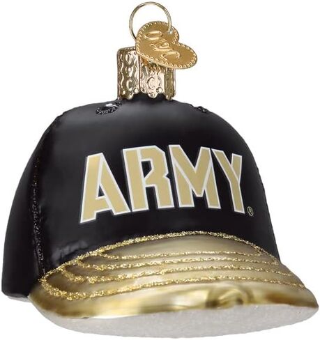 Old World Christmas Army Hoodie 'GO Army' Glass Blown Ornament for Christmas Tree, Handcrafted Holiday Decoration, University Collection in Saudi Arabia
