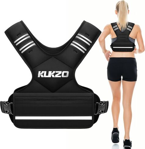 Adjustable Weighted Vest Woman Men, 6-12lb/12-18lb/20-32lb Weight Vest with 6 Ironsand Weights for Strength Training Rucking Running Walking Fitness Workout in Saudi Arabia