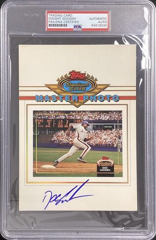 Dwight Doc Gooden Signed 1993 Topps Stadium Club Master Photo Mets Auto PSA/DNA - Baseball Slabbed Autographed Cards in Saudi Arabia