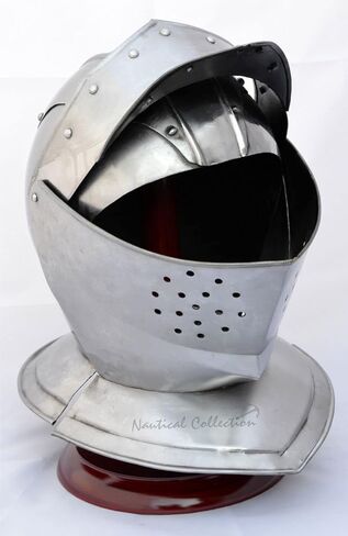 NAUTICAL COLLECTION Medieval Knight European Close Armor Helmet Replica Replica Halloween Role Play Gift in Kuwait