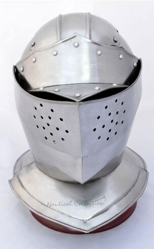 NAUTICAL COLLECTION Medieval Knight European Close Armor Helmet Replica Replica Halloween Role Play Gift in Kuwait