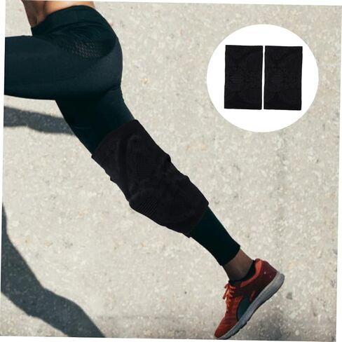 Baluue Sports Knee Pad Compression Sleeve 2-Piece Silicone Spring Support لاستقرار المفاصل واللياقة البدنية مناسبة لتشغيل كرة السلة وأنشطة الصالة الرياضية in Saudi Arabia