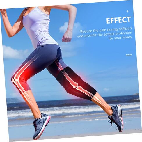 Baluue Sports Knee Pad Compression Sleeve 2-Piece Silicone Spring Support لاستقرار المفاصل واللياقة البدنية مناسبة لتشغيل كرة السلة وأنشطة الصالة الرياضية in Saudi Arabia