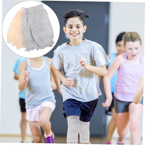 PartyKindom 2pairs Boy Girl Protective Knee Pads Breathable Lightweight Crawling Support for Boys Girls in Gray Skin Tone Comfortable for Active Play Suitable for Thighs in Saudi Arabia