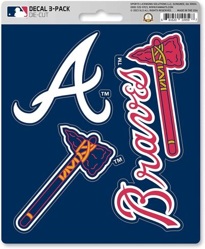 FANMATS 39285 Atlanta Braves Decal 3-pk in Saudi Arabia