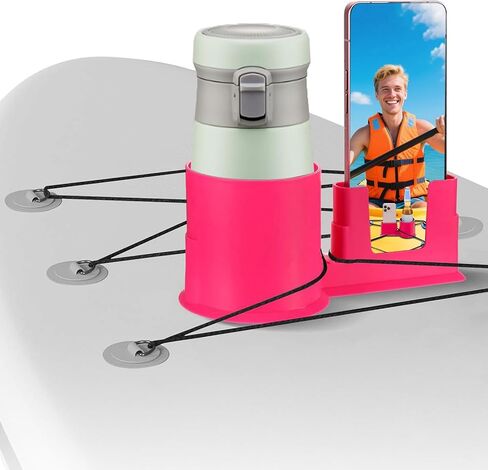 حامل أكواب لوح التجديف، حامل أكواب 2 في 1 كاياك، زجاجة مشروبات واقفة وحامل هاتف القارب، لوح مجداف وإكسسوارات قوارب الكاياك لأنواع زجاجات المشروبات والهاتف in Kuwait