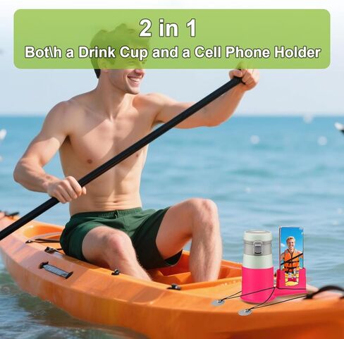 حامل أكواب لوح التجديف، حامل أكواب 2 في 1 كاياك، زجاجة مشروبات واقفة وحامل هاتف القارب، لوح مجداف وإكسسوارات قوارب الكاياك لأنواع زجاجات المشروبات والهاتف in Kuwait