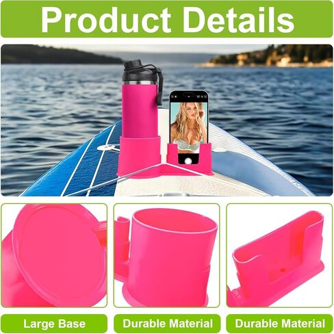 حامل أكواب لوح التجديف، حامل أكواب 2 في 1 كاياك، زجاجة مشروبات واقفة وحامل هاتف القارب، لوح مجداف وإكسسوارات قوارب الكاياك لأنواع زجاجات المشروبات والهاتف in Kuwait