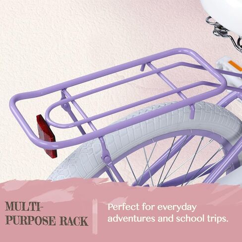 دراجة جليرك ساشا للفتيات، دراجة أطفال مقاس 12-20 بوصة للأطفال من سن 2 إلى 13 عامًا، دراجة أطفال مع مقعد دمية وسلة وعجلات تدريب، ألوان متعددة in Kuwait