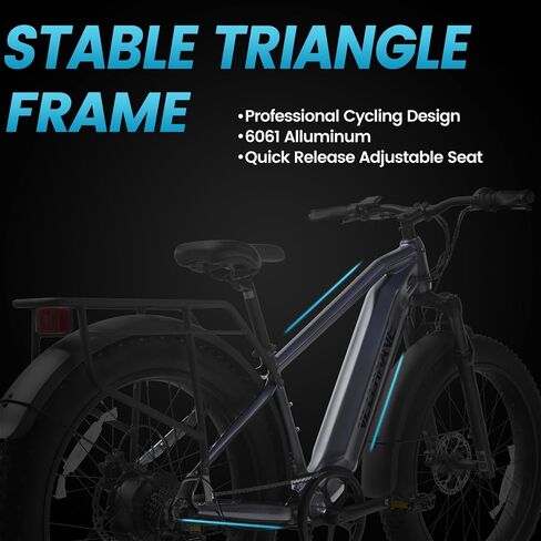 دراجة كهربائية VELOWAVE للبالغين، ذروة 1200 وات، محرك BAFANG، 28 ميل في الساعة، دراجة جبلية 48 فولت 15 أمبير، بطارية خلايا LG قابلة للإزالة، 26 بوصة، إطار عريض، دراجة شيمانو 7 سرعات in Kuwait