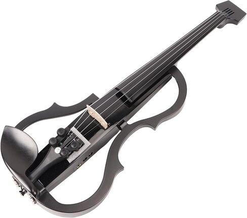4/4 Electric Silent Violin, Lightweight Electric Acoustic Violin Low Noise Playing High Sensitivity for Performance in Saudi Arabia
