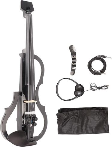 4/4 Electric Silent Violin, Lightweight Electric Acoustic Violin Low Noise Playing High Sensitivity for Performance in Saudi Arabia