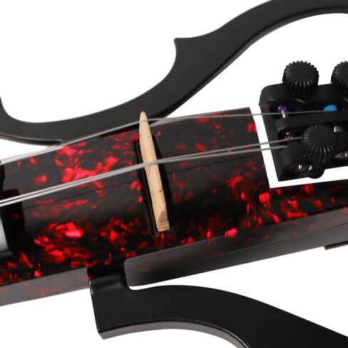 Carbon Fiber Headless Electric Violin, Stylish Design Silent Fiddle with Pluggable Headphone Silent Practicing for Beginners (Rose Petal) in Saudi Arabia