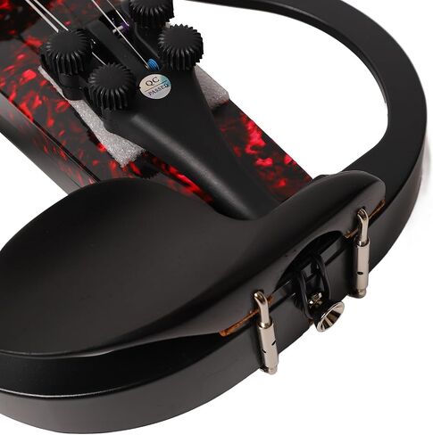 Carbon Fiber Headless Electric Violin, Stylish Design Silent Fiddle with Pluggable Headphone Silent Practicing for Beginners (Rose Petal) in Saudi Arabia
