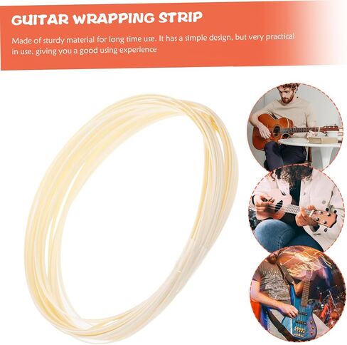 BESPORTBLE 10pcs Guitar Trim 1650x6x1.5mm ABS Material White Inlay Strips for Acoustic Guitar Decoration in Saudi Arabia