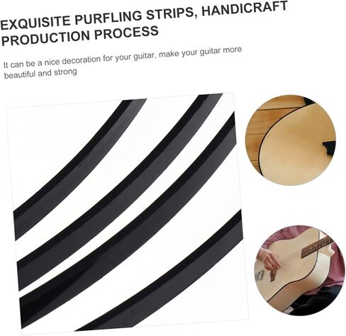 2pcs Wooden Guitar Purfling Strips for Diy Guitar Decoration Easy to Install Flexible Binding Strips for Acoustic and Electric in Saudi Arabia