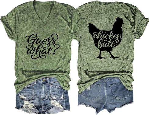 Funny Chicken Tshirt Chickens Graphic Mom T Shirts Women Short Sleeves Casual Farm Country Tee Tops Short Sleeve in Saudi Arabia