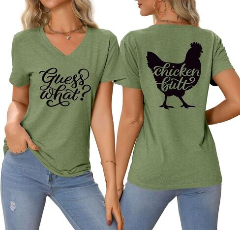 Funny Chicken Tshirt Chickens Graphic Mom T Shirts Women Short Sleeves Casual Farm Country Tee Tops Short Sleeve in Saudi Arabia