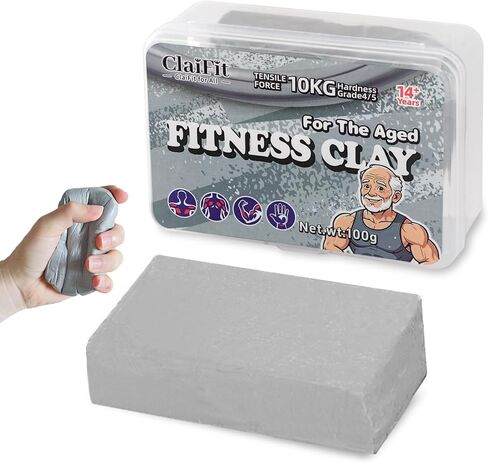 Hand Grip Strengthener Putty - 22LBS & 44LBS Resistance Therapy Putty for Finger Exercise, Arm Muscle Strengthening & Stress Relief - Exercise Putty for Adults & The Elderly in Kuwait