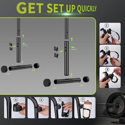 Handle Bar for Walking Pad Only, Walking Pad Bar with Phone Holder and Cup Holder, Adjustable Handrail Height from 30.7 to 39.37 Inch, Walking Pad 27.5'' Wide, Stable Design, Black in Saudi Arabia