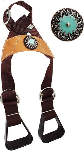 CHALLENGER Horse Saddle Western Kids Child Youth Pony Buddy Stirrups w/Concho 5138CO555 in Saudi Arabia