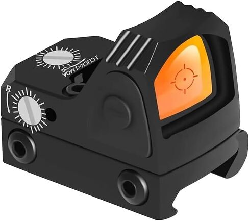 Shake Awake Reflex Sight 3 MOA Dot 32 MOA Circle نطاق نقطة حمراء/خضراء لبصمة قطع RMR، بصريات منعكسة مفتوحة مقاومة للصدمات ومقاومة للماء مع لوحة محول Picatinny in Kuwait