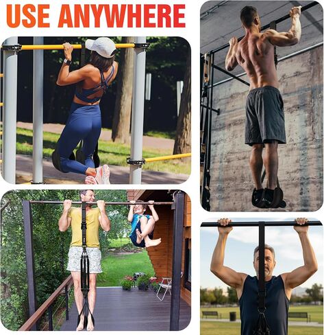 Pull Up Assistance Bands with Door Anchor – Adjustable 75–300 lbs Resistance Trainer | Dual Foot Rest & Heavy-Duty Straps for Chin-Ups, Dips & Calisthenics | Home Gym Workout Equipment for Men & Women in Saudi Arabia