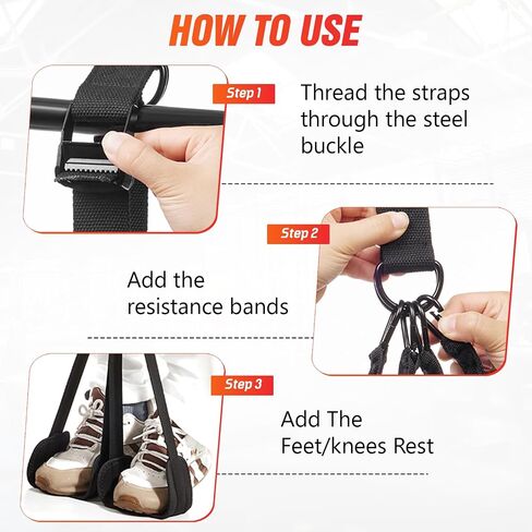 Pull Up Assistance Bands with Door Anchor – Adjustable 75–300 lbs Resistance Trainer | Dual Foot Rest & Heavy-Duty Straps for Chin-Ups, Dips & Calisthenics | Home Gym Workout Equipment for Men & Women in Saudi Arabia