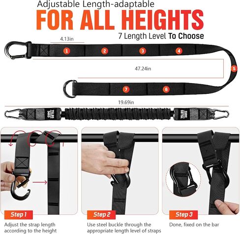 Pull Up Assistance Bands with Door Anchor – Adjustable 75–300 lbs Resistance Trainer | Dual Foot Rest & Heavy-Duty Straps for Chin-Ups, Dips & Calisthenics | Home Gym Workout Equipment for Men & Women in Saudi Arabia