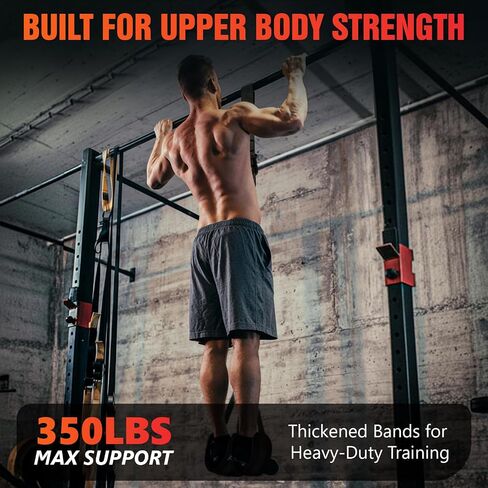 Pull Up Assistance Bands with Door Anchor – Adjustable 75–300 lbs Resistance Trainer | Dual Foot Rest & Heavy-Duty Straps for Chin-Ups, Dips & Calisthenics | Home Gym Workout Equipment for Men & Women in Saudi Arabia