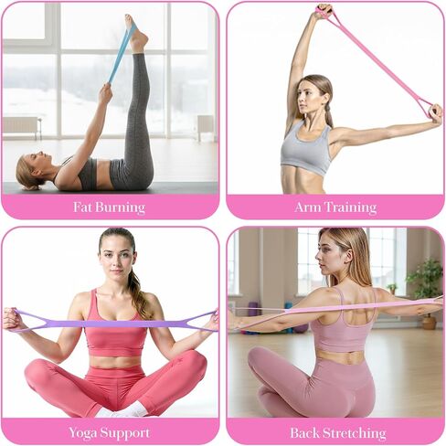 3 Pcs Resistance Bands Figure 8 Fitness Elastic Rope Elastic Band Stretch Bands Portable Exercise Equipment for Arm Back Chest Shoulder Leg Yoga Pilates Stretching Physical in Saudi Arabia