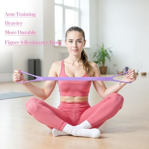 3 Pcs Resistance Bands Figure 8 Fitness Elastic Rope Elastic Band Stretch Bands Portable Exercise Equipment for Arm Back Chest Shoulder Leg Yoga Pilates Stretching Physical in Saudi Arabia