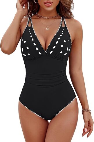 بدلة سباحة نسائية من قطعة واحدة للتحكم في البطن من BMJL بتصميم مقطوع بالليزر للشاطئ والمنتجع in Kuwait