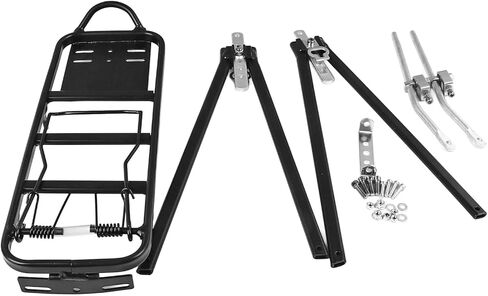 Rear Bike Rack, 154lb Load Aluminium Alloy Carrier Adjustable Rear Bike Luggage Rack Cycling Equipment Stand for Road Cycling in Saudi Arabia