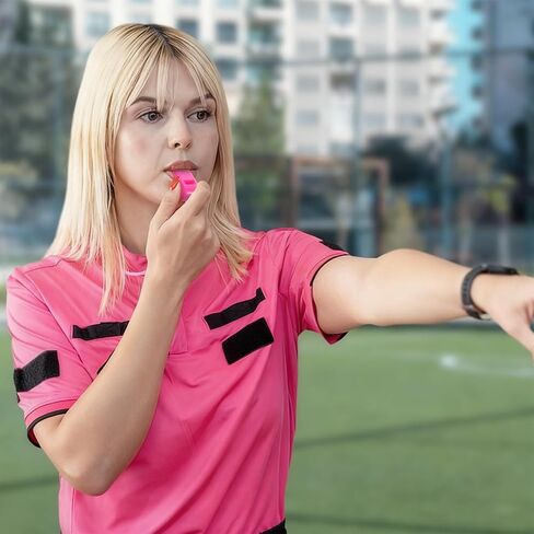 2 Pcs Loud Sports Whistle with Lanyard, Pink Coach Whistles with Lanyard, High-Pitched Safety Whistle, Loud 120dB Plastic Whistles for Coaches, Outdoor Safety, Dog Training, Party Favors in Saudi Arabia