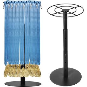 Tabletop Honor Display, Rotatable Medal Hangers Display, Adjustable Award Holder Stand for Marathon, Cheer, Baseball, Soccer, Heavy-Duty Metal Base with Quick Assembly Rack, 30+ Medals Capacity in Saudi Arabia