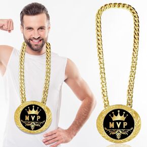 MVP Medals for Awards, 5.9" Big Gold Turnover Chain Medal, Champions League Trophy for Basketball Football Soccer Softball Volleyball Sports Competitions Prize and Party Favors in Saudi Arabia